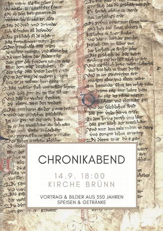 350 Jahre Kirche Brnn - Chronikabend 14.09.2022